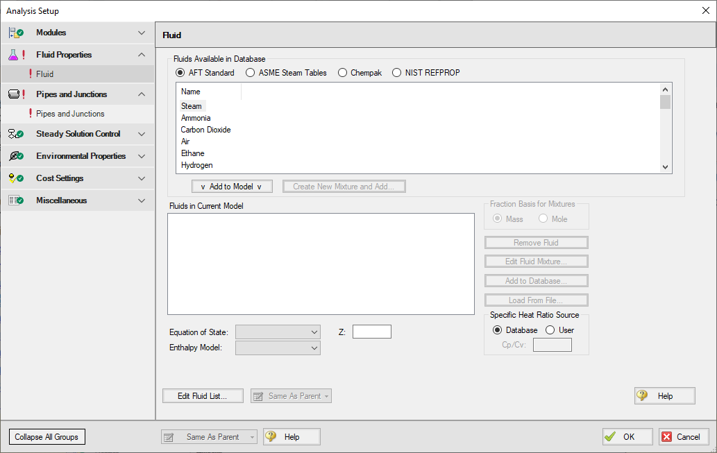 Analysis Setup Overview