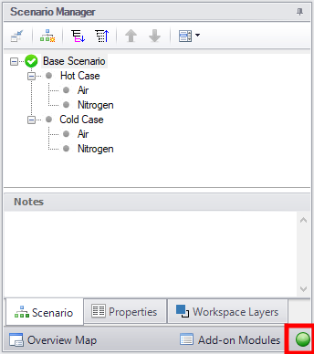 The Status Light and the Checklist in the Quick Access Panel.