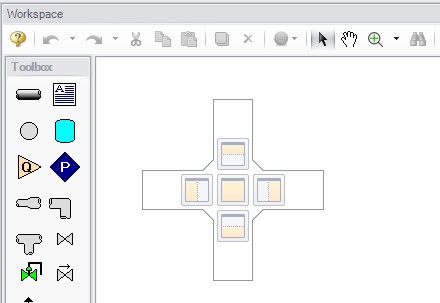 The Docking Guide is shown on the Workspace Primary window. This allows for multiple primary window tabs to be viewed at the same time.