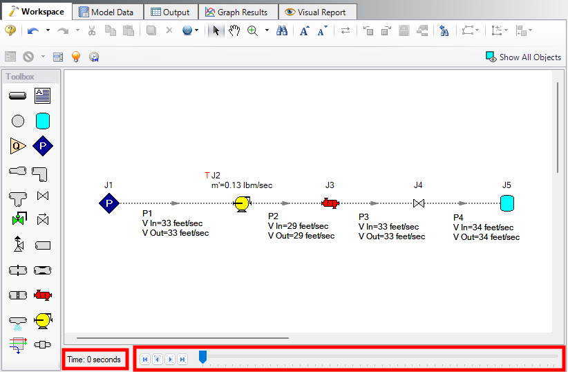 When using the XTS module, time adjustment controls are added to the bottom of the Workspace window.