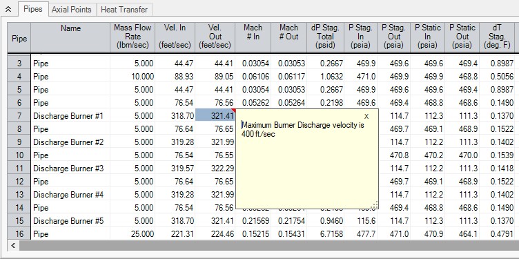 A Note displayed on the Output window is shown; a new feature in AFT Arrow Version 8.