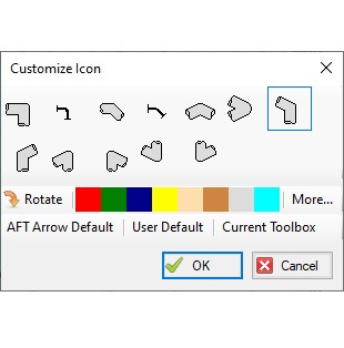 The Customize Icon window for a bend.