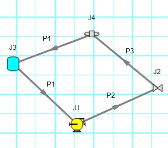 A model drawn with the 2D Freeform Pipe Drawing Mode with Snap to Grid off.