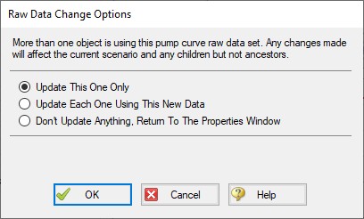 The Raw Data Change Options window. 