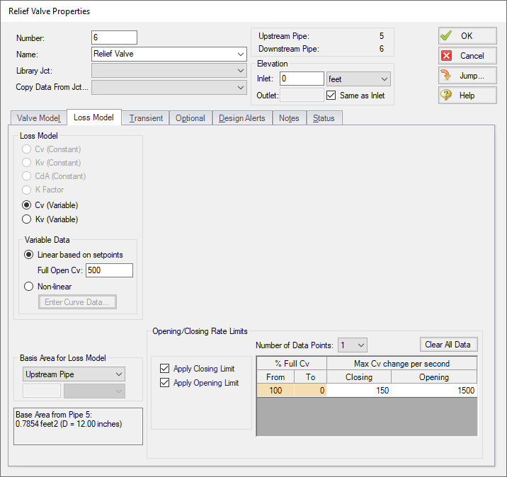 Relief Valve Modeling