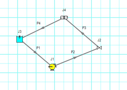 A model drawn with the 2D Freeform Pipe Drawing Mode with Snap to Grid off.