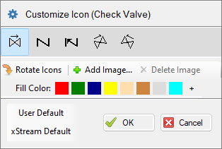 The Customize Icon window allows a custom image to be applied to any junction