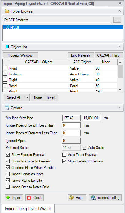 Importing Caesar II Neutral Files