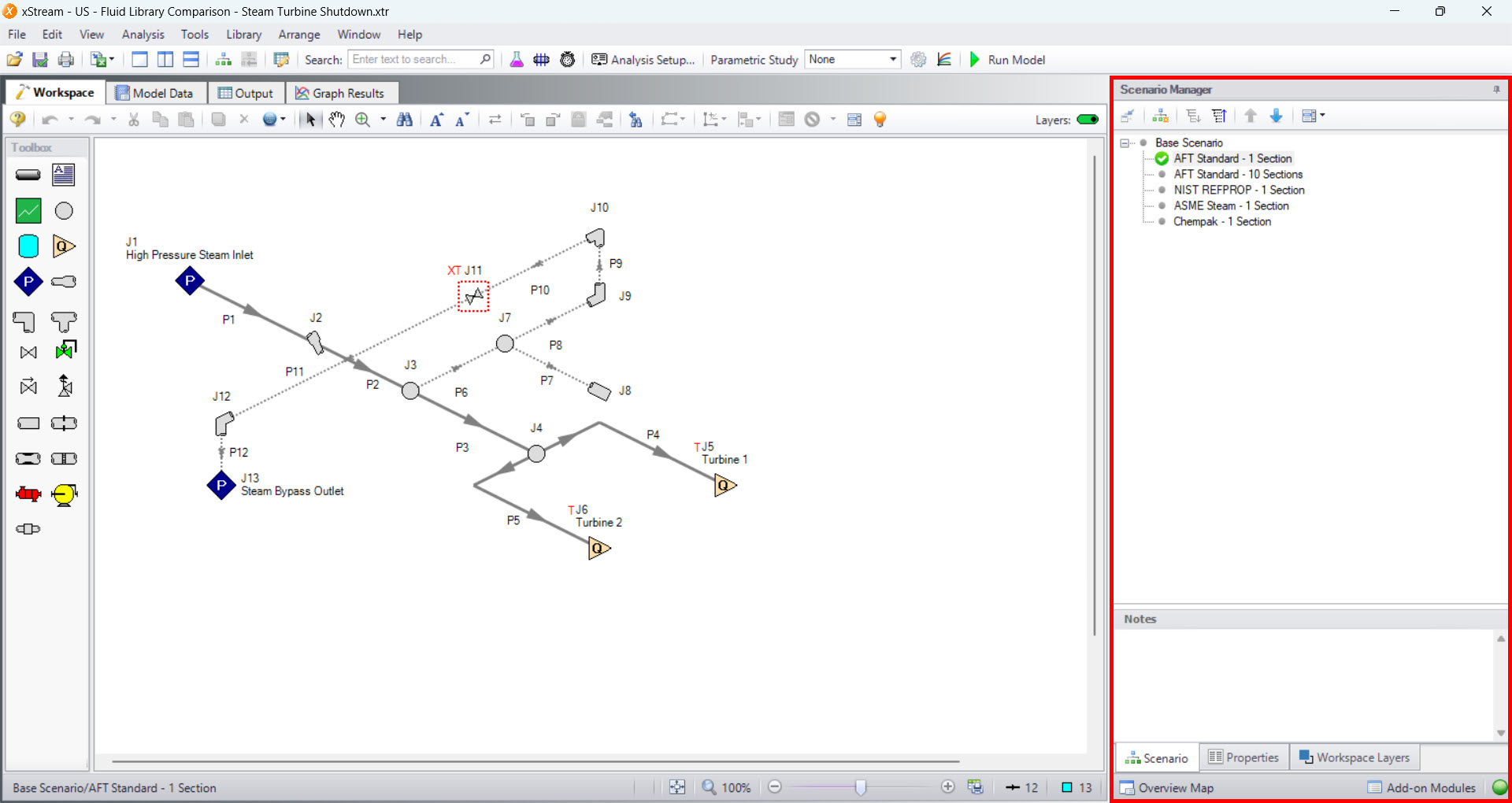 The Workspace window with the Quick Access Panel outlined in a red box.
