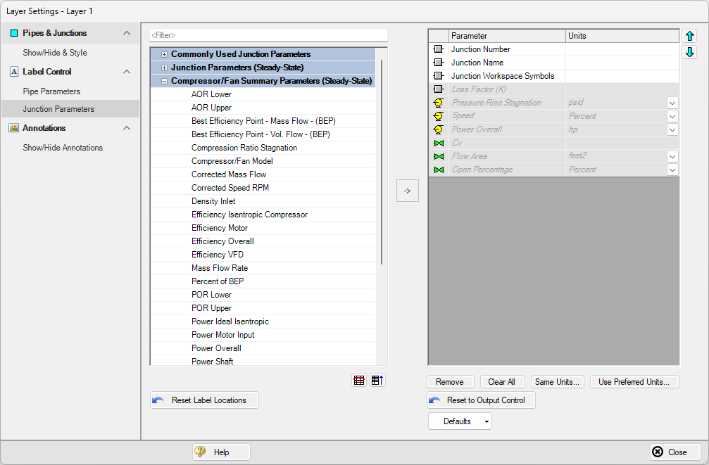 Layer Settings