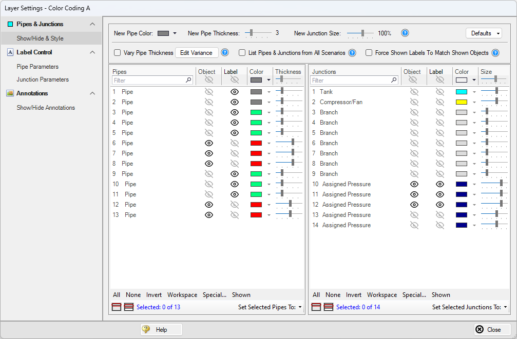 Layer Settings
