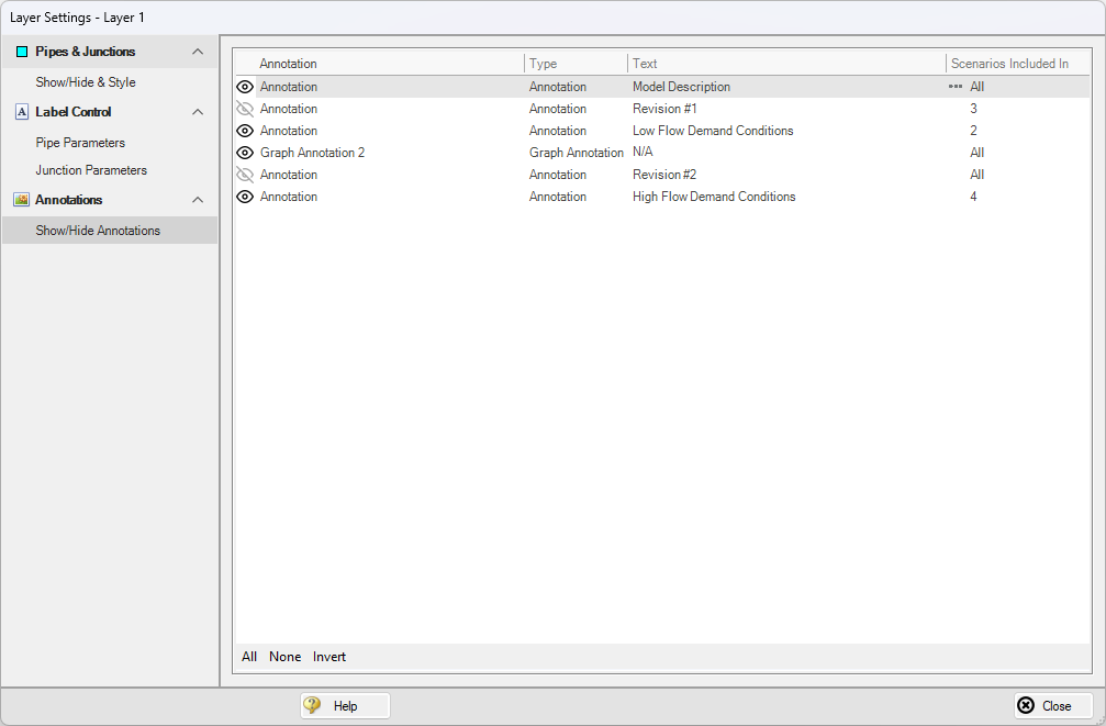 Layer Settings