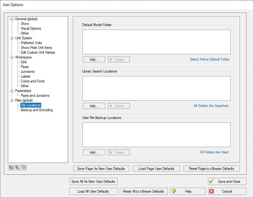 Library Locations in General Preferences