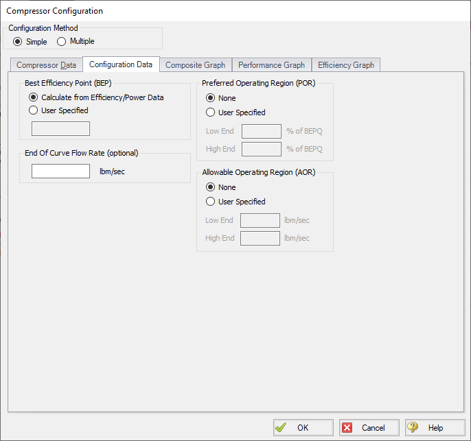 Compressor Default Settings Compressor Configuration